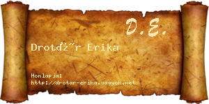 Drotár Erika névjegykártya