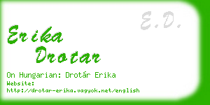 erika drotar business card