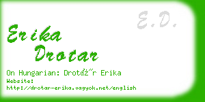 erika drotar business card